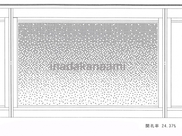 グラデ−ション事例① 開口率24.37%のドットパンチア−ト拡大図 グラデ−ション事例① 開口率24.37%のドットパンチア−ト拡大図