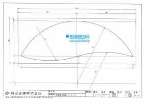 ②パネル外形寸詳細寸法図 作図:稲田肇 ②パネル外形寸詳細寸法図 作図:稲田肇