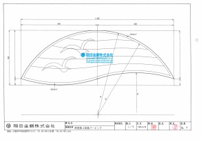 かもめ模様パンチング図へ貼りつけ 作図:稲田肇 かもめ模様パンチング図へ貼りつけ 作図:稲田肇